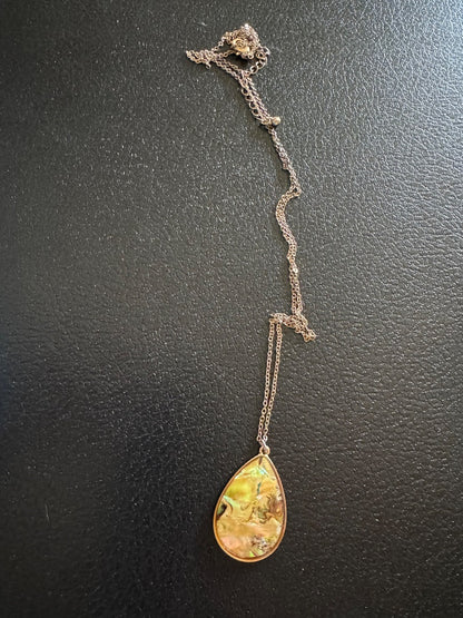 Faux abalone necklace