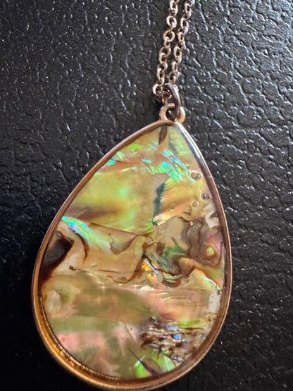 Faux abalone necklace