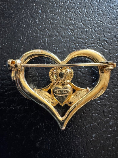 Nina Ricci Irish Claddagh brooch