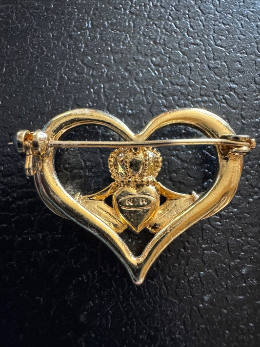Nina Ricci Irish Claddagh brooch