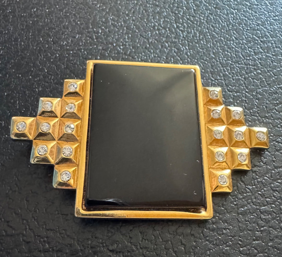 Sandra Miller Burrows (SMB) black brooch