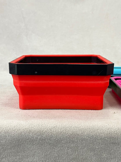 4 collapsible Magmetic containers red, green, blue, pink
