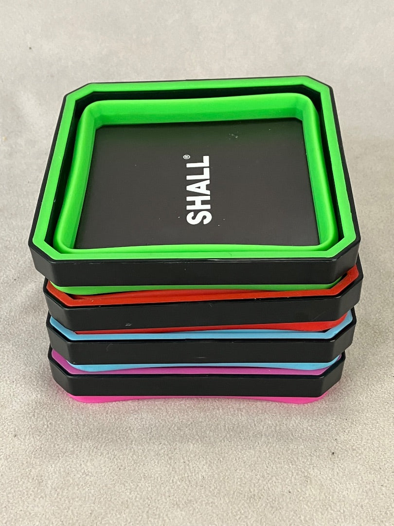 4 collapsible Magmetic containers red, green, blue, pink