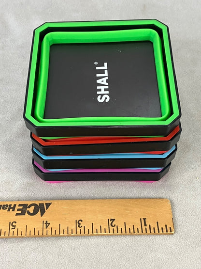 4 collapsible Magmetic containers red, green, blue, pink