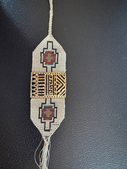 Beaded with gold accent bracelet