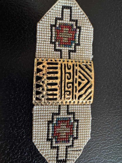 Beaded with gold accent bracelet