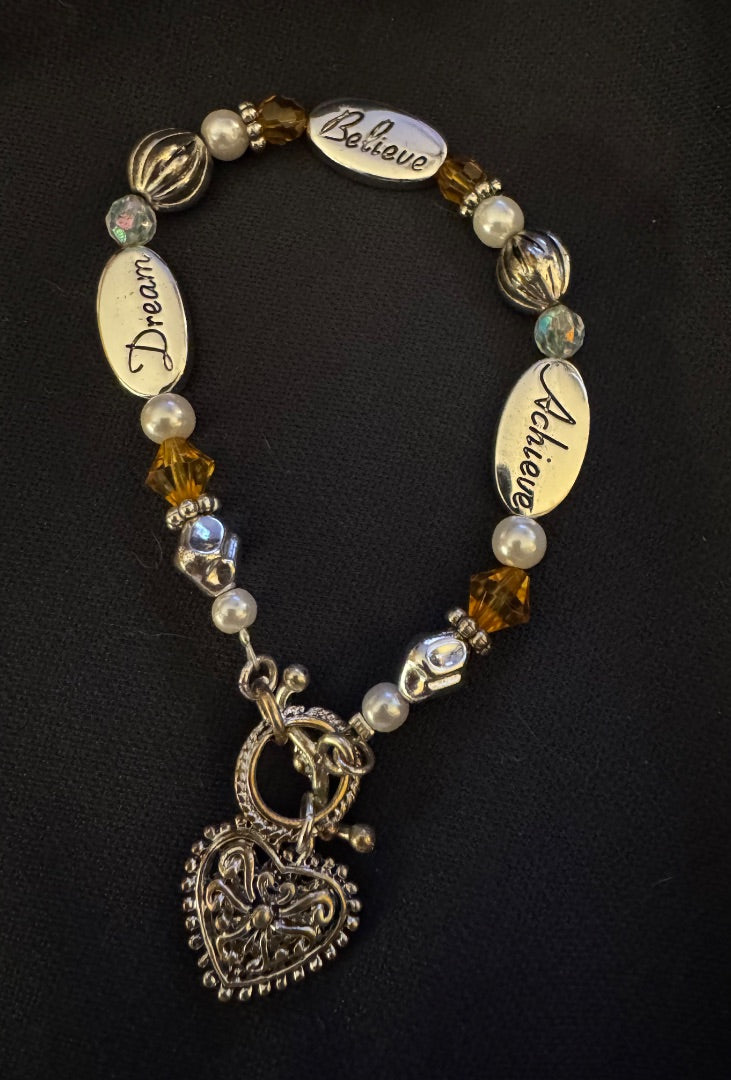Dream, Believe, Achieve bracelet
