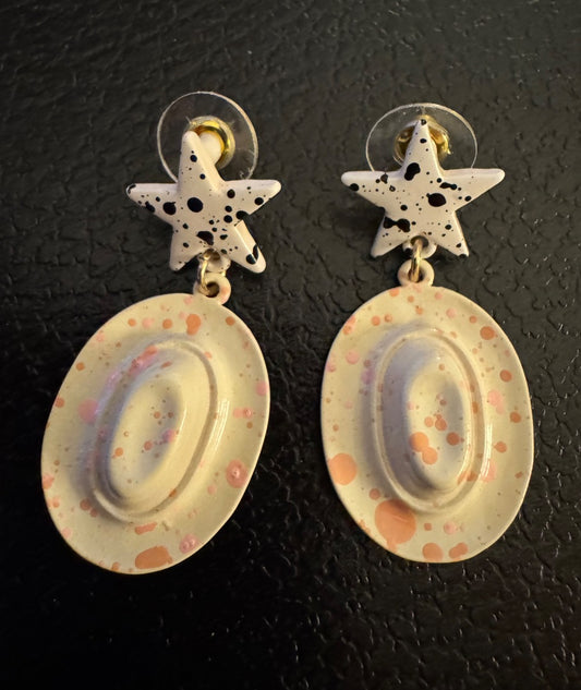 Cowgirl hat earrings