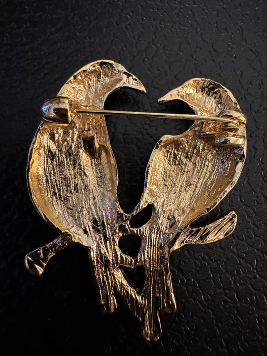 Two Parrot Brooch