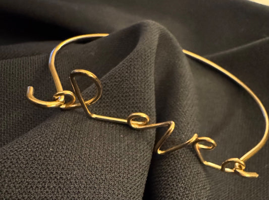 Goldtone Love bangle bracelet