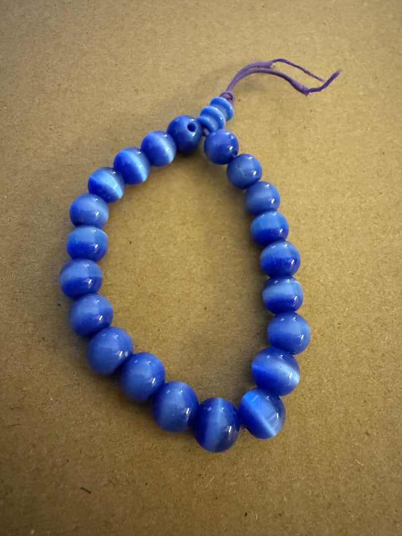 Blue cat eye stretchy bracelet