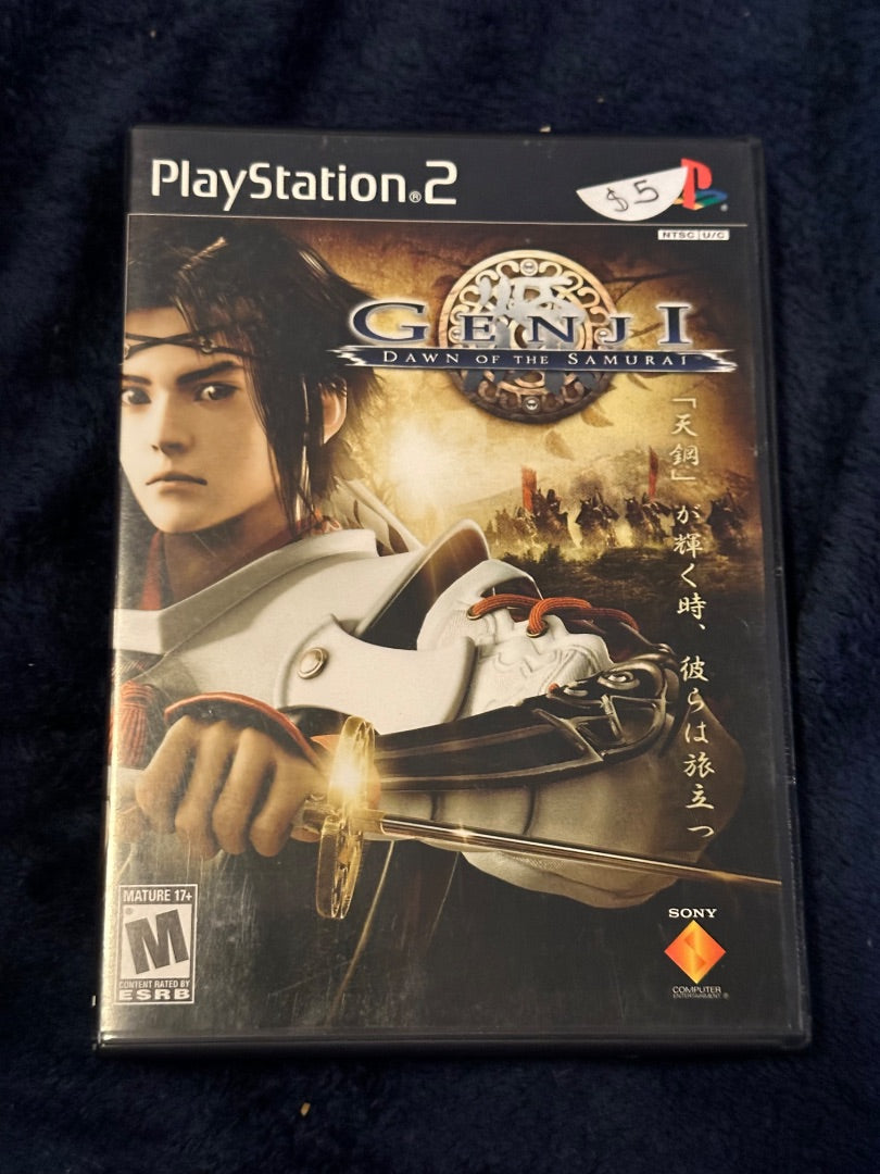 Ps2 Genji Dawn of the Samurai Video Game, 6 x 4 x 1