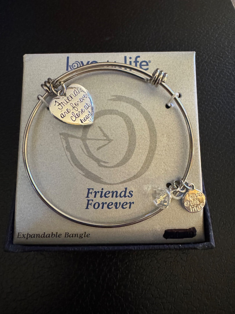 LovethisLife Friends Forever silvertone bracelet