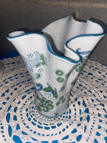 Multi AAA Handkerchief Vase, 8”