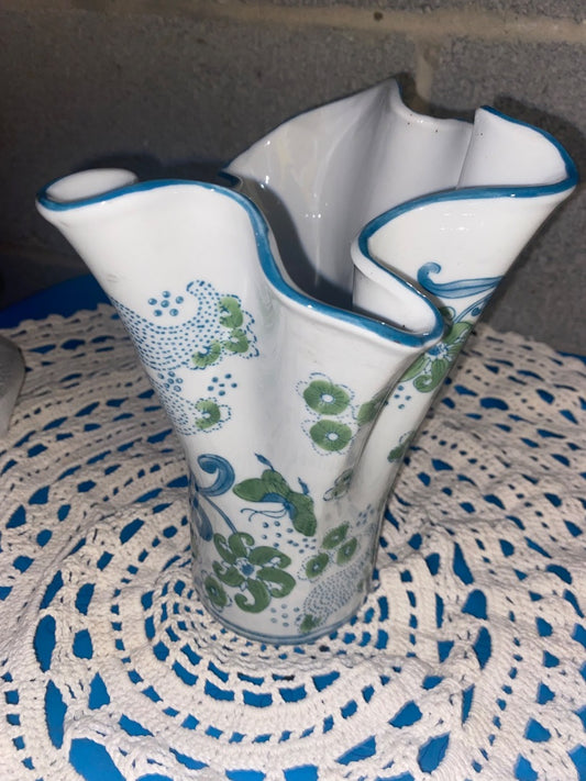 Multi AAA Handkerchief Vase, 8”