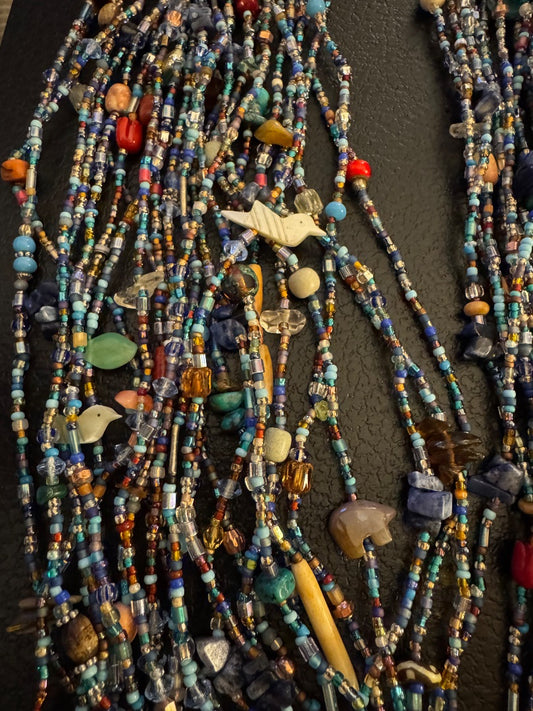 Mutlistrand bead fetish SW style necklace