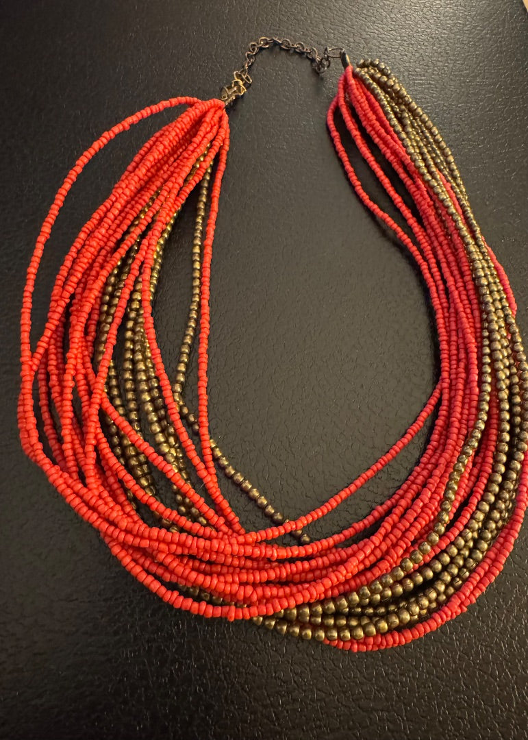 NY Gray multistrand necklace