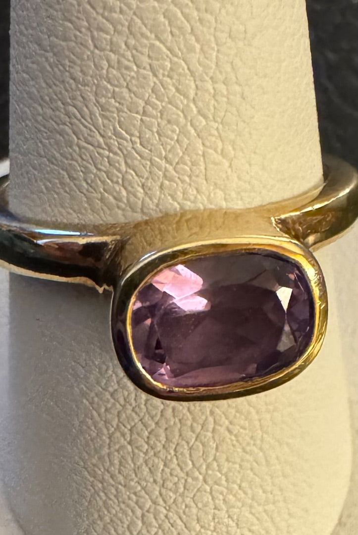 Amethyst goldover925 DSM ring