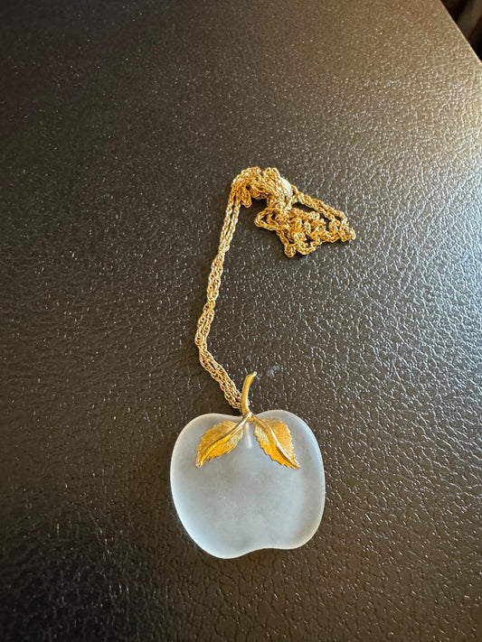 Avon frosted apple necklace