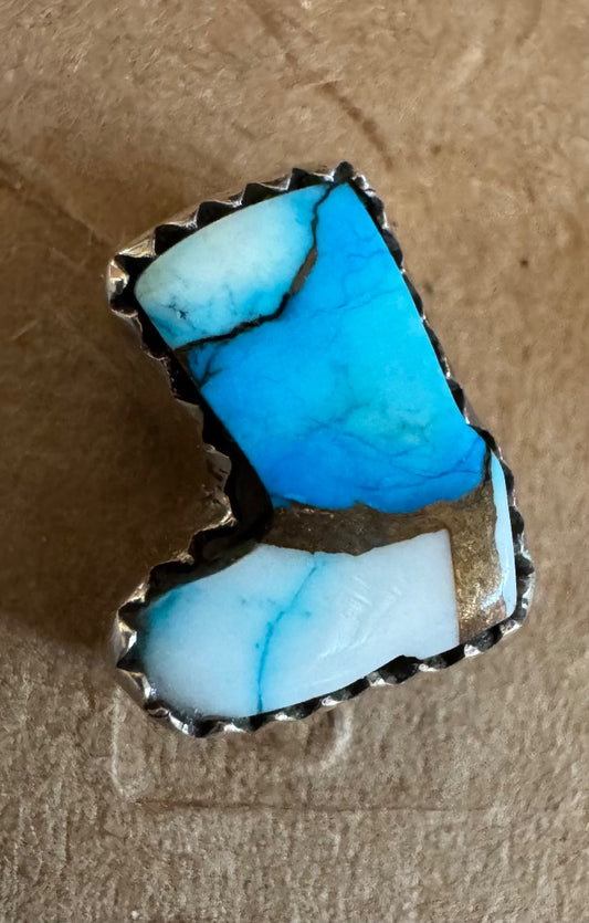 925 SW Blue Dahlia boot earrings