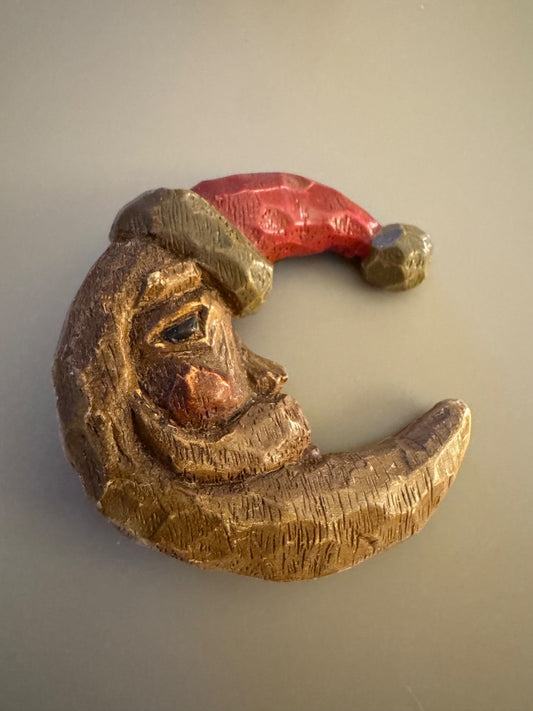 Half Moon Santa pin