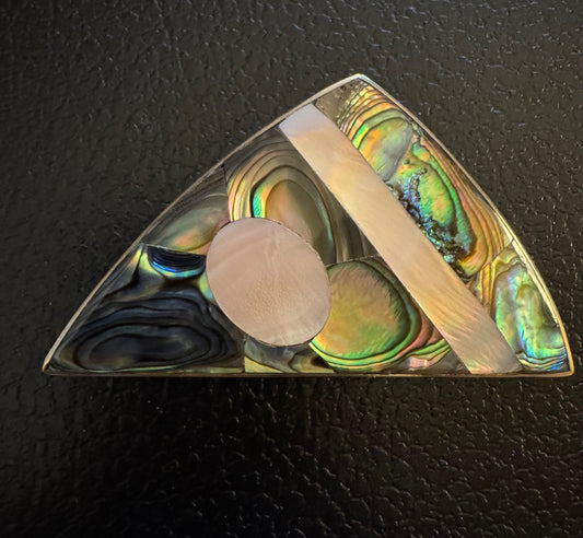 Karla Jordan Abalone Alpaca Pink Mussel Pendant/Brooch