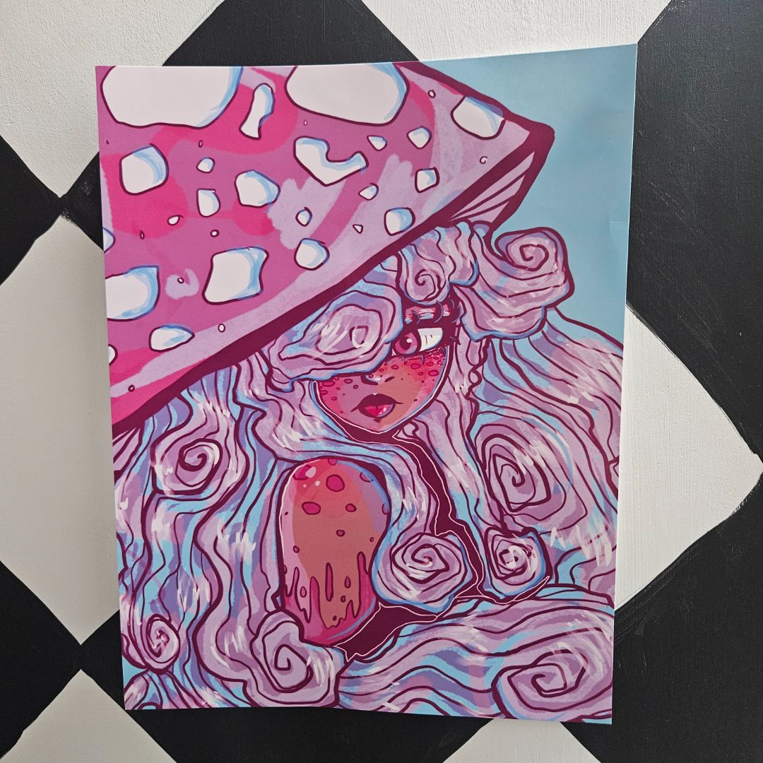 Jellyshroom girl-Print, 8.5x11 inch