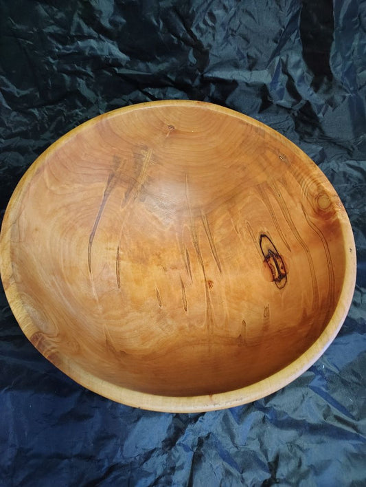 Unknown wood Large Turned Spalted Bowl-Food Safe, see photos