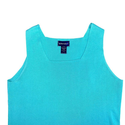 Aqua Blue Y2K Sleeveless Top, XL