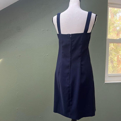 Y2K Navy Formal Dress, 6/S
