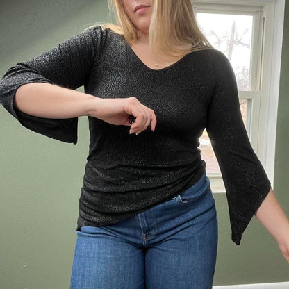 90s Shimmer Asymmetric Top, S