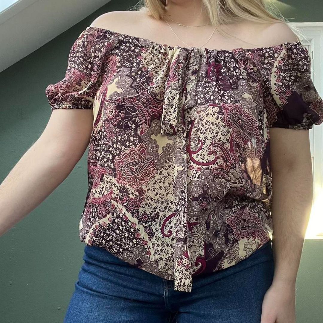 Y2K Xhilaration Boho Blouse, XL