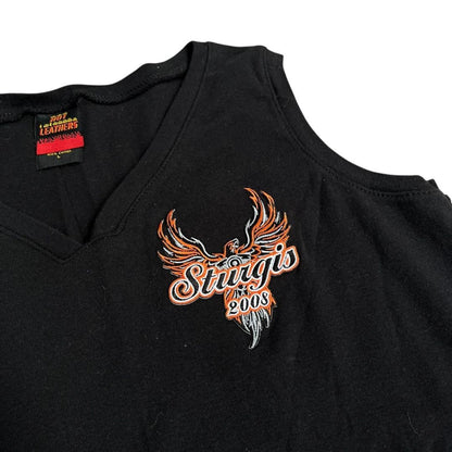 2008 Biker Patch Black Tank Top, L