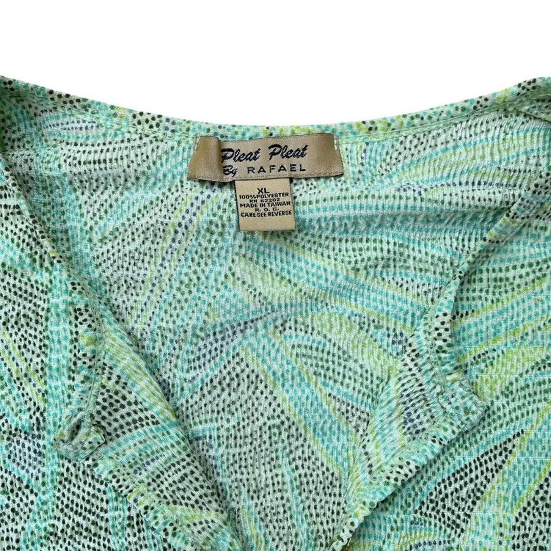 Y2K Indie Green Button Up Top, L/XL