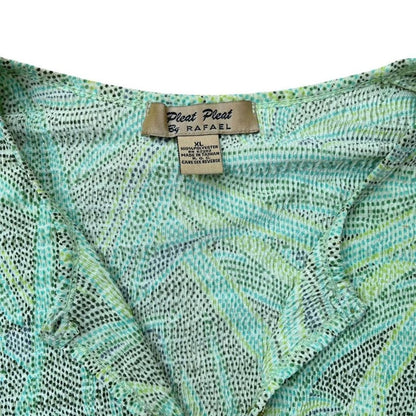 Y2K Indie Green Button Up Top, L/XL
