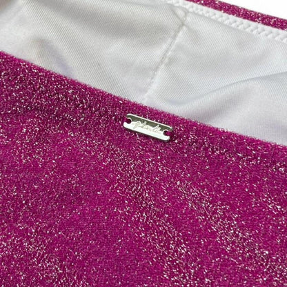 VS Pink Glitter Cutout One Piece, L/XL