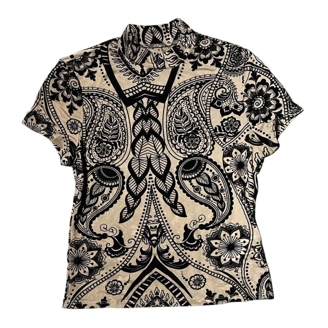Mesh Paisley Tee, L