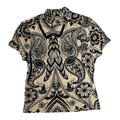 Mesh Paisley Tee, L