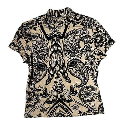 Mesh Paisley Tee, L