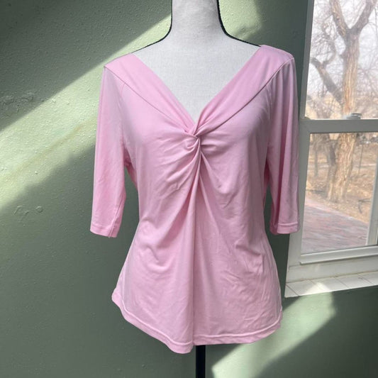 Y2K Pink Twist Blouse, L