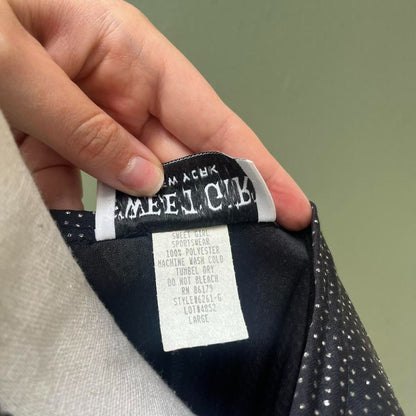 90s T-Shirt Sparkly Black Mini Dress, M/L