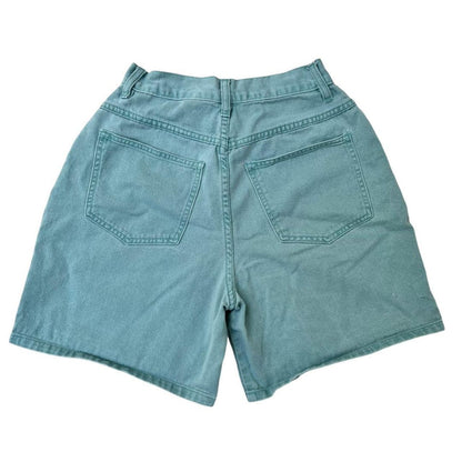 Vintage Seafoam Green High-Waist Shorts, 00
