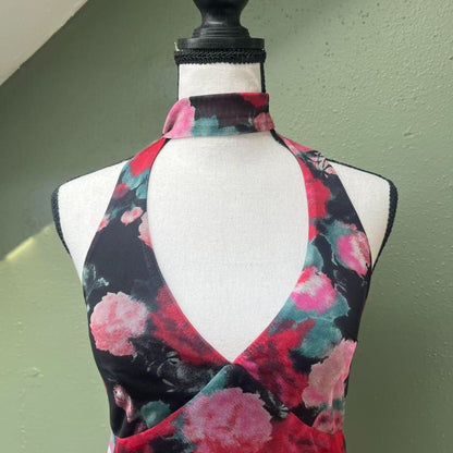 Wild Fable Rose Mesh Halter Dress, XXS-S
