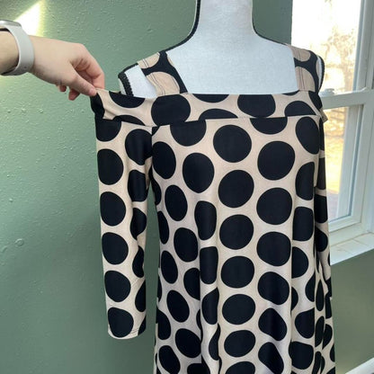 Y2K Polka Dot Off Shoulder Top, S