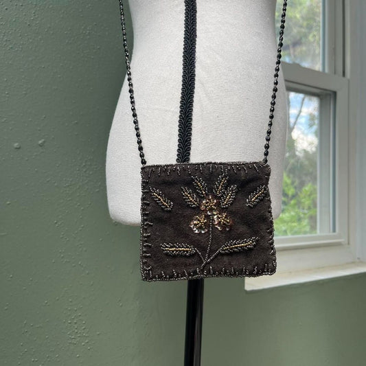 Small Beaded Velvet Purse