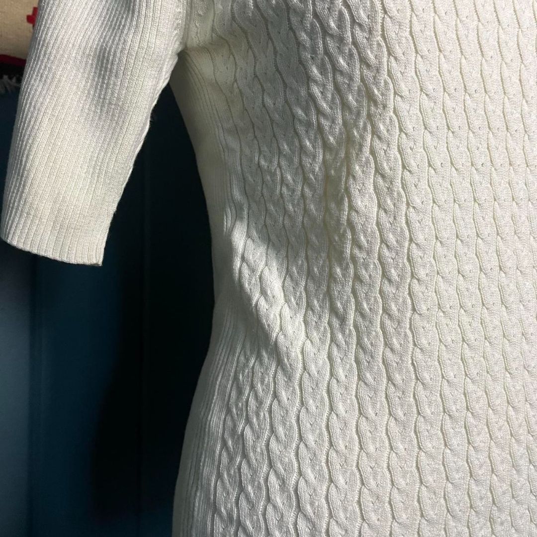 NWT Off-White Cableknit Sweater Tee, M/L