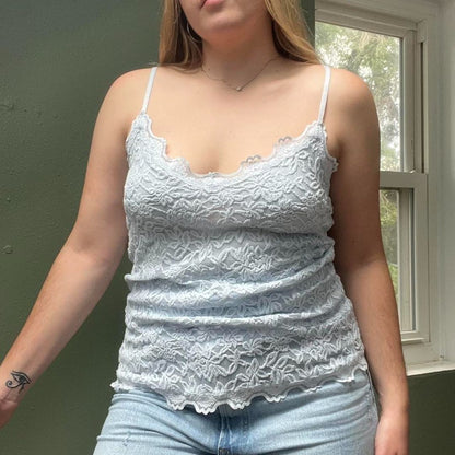 Light Blue Lace Cami, L/XL