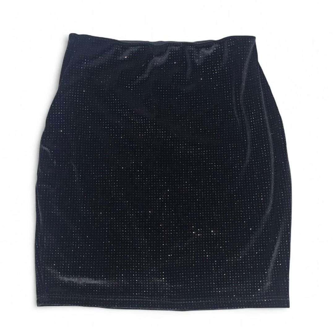 Black Sparkly Mini Skirt, XS