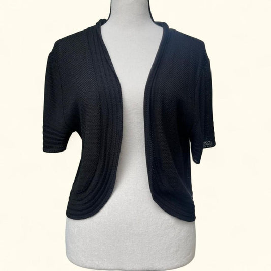Black Vintage Shrug Cardigan, XL