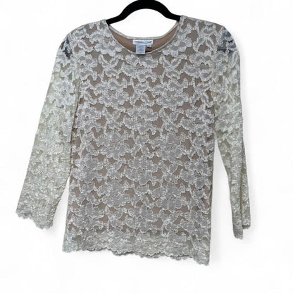 Ivory Lace Top, S